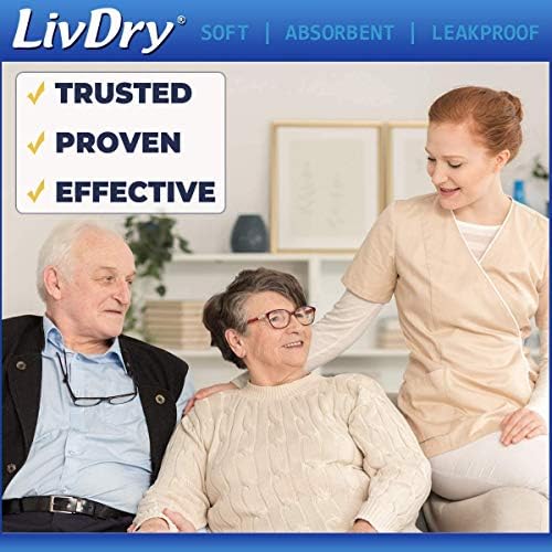 תוספת כרית בריחת שתן של Livdry לגברים ונשים | Hyper 1200 לשימוש פחות פעיל והגנה רבה יותר